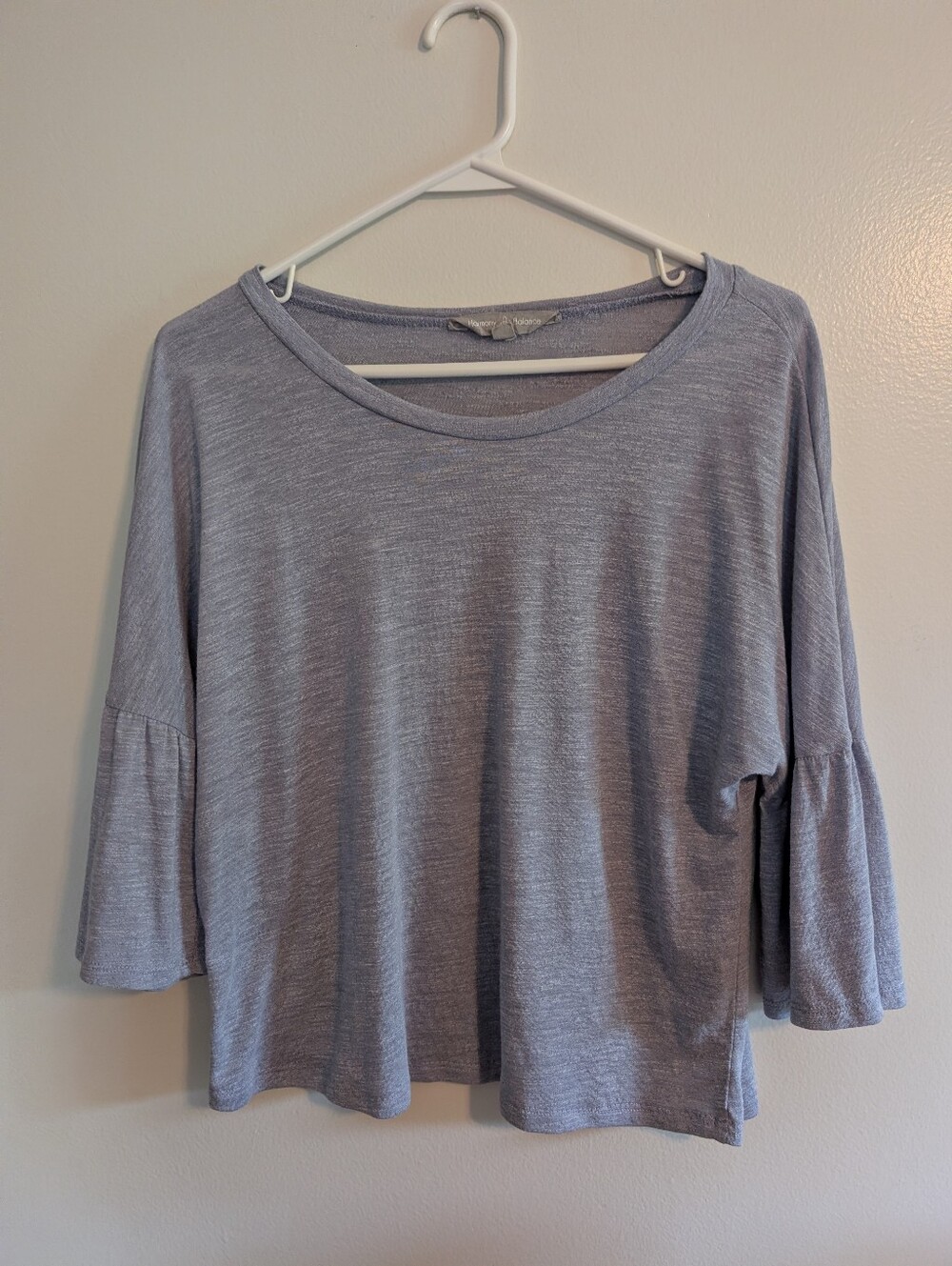 Women's Light Purple Bell Sleeve Top